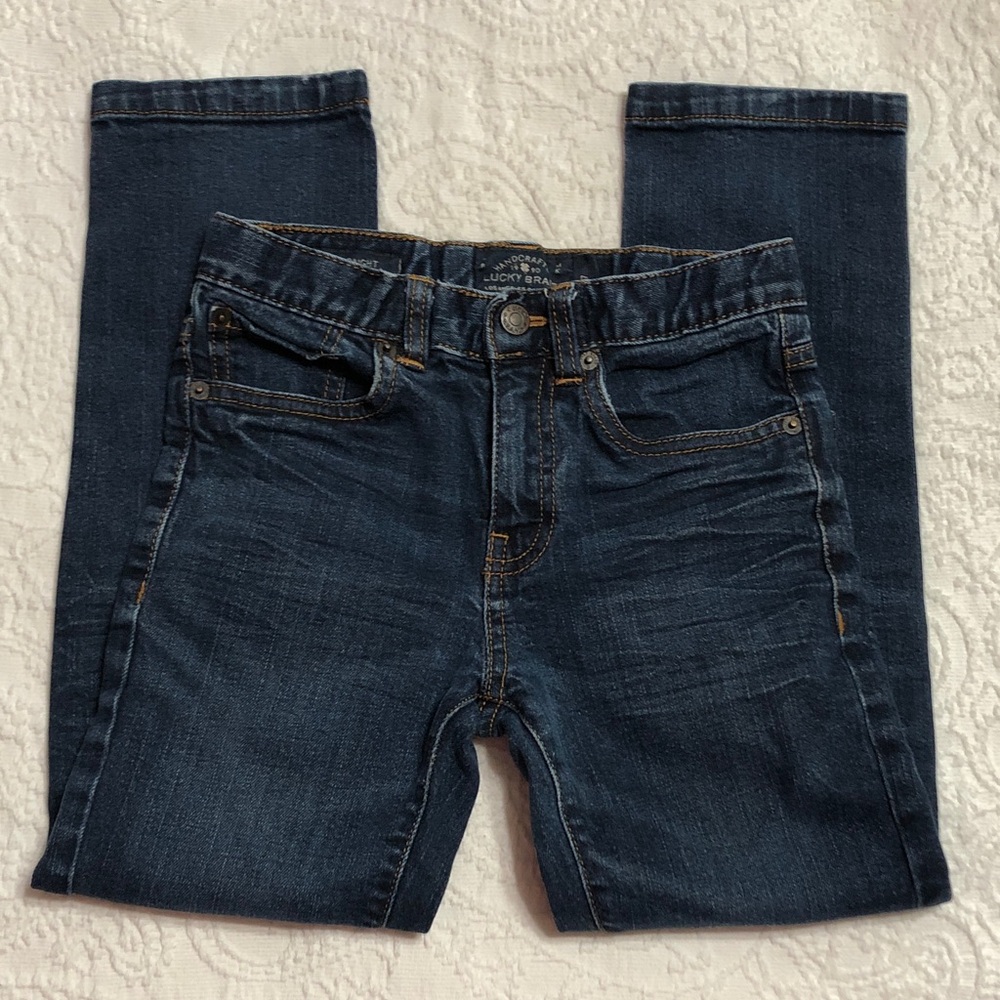 Lucky Brand Jeans Girls Size 7 Indigo Classic Straight Fit